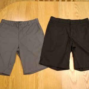 Two pair of used Nike golf shorts.